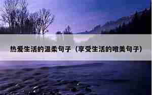 描写安静生活的句子唯美