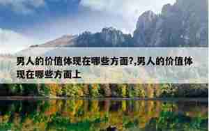 男人的价值的的句子